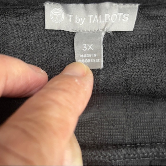 Talbots Black Quilted Double Cloth Mock Neck Sweater 3X, Warm, Fall, Winter - Picture 5 of 11